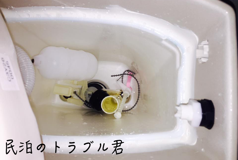 【破損】ゲスト使用後にトイレレバー折れて水流せない状態に。